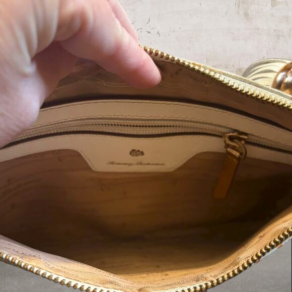 Tommy Bahama Leather Embossed with Gold Accents Crossbody - Picture 7 of 7